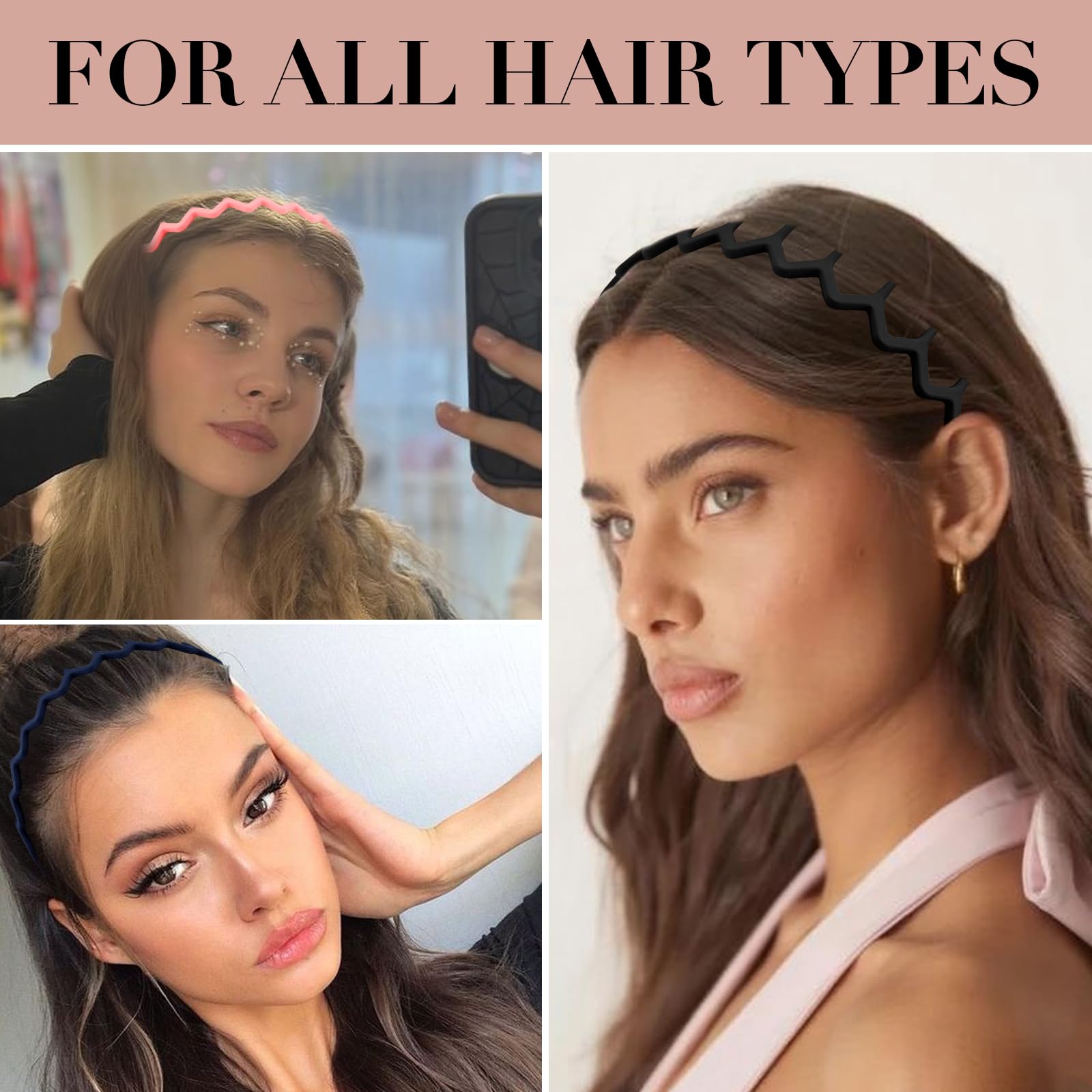 Canitor diseño antideslizante para mantener el cabello fuera de la cara.