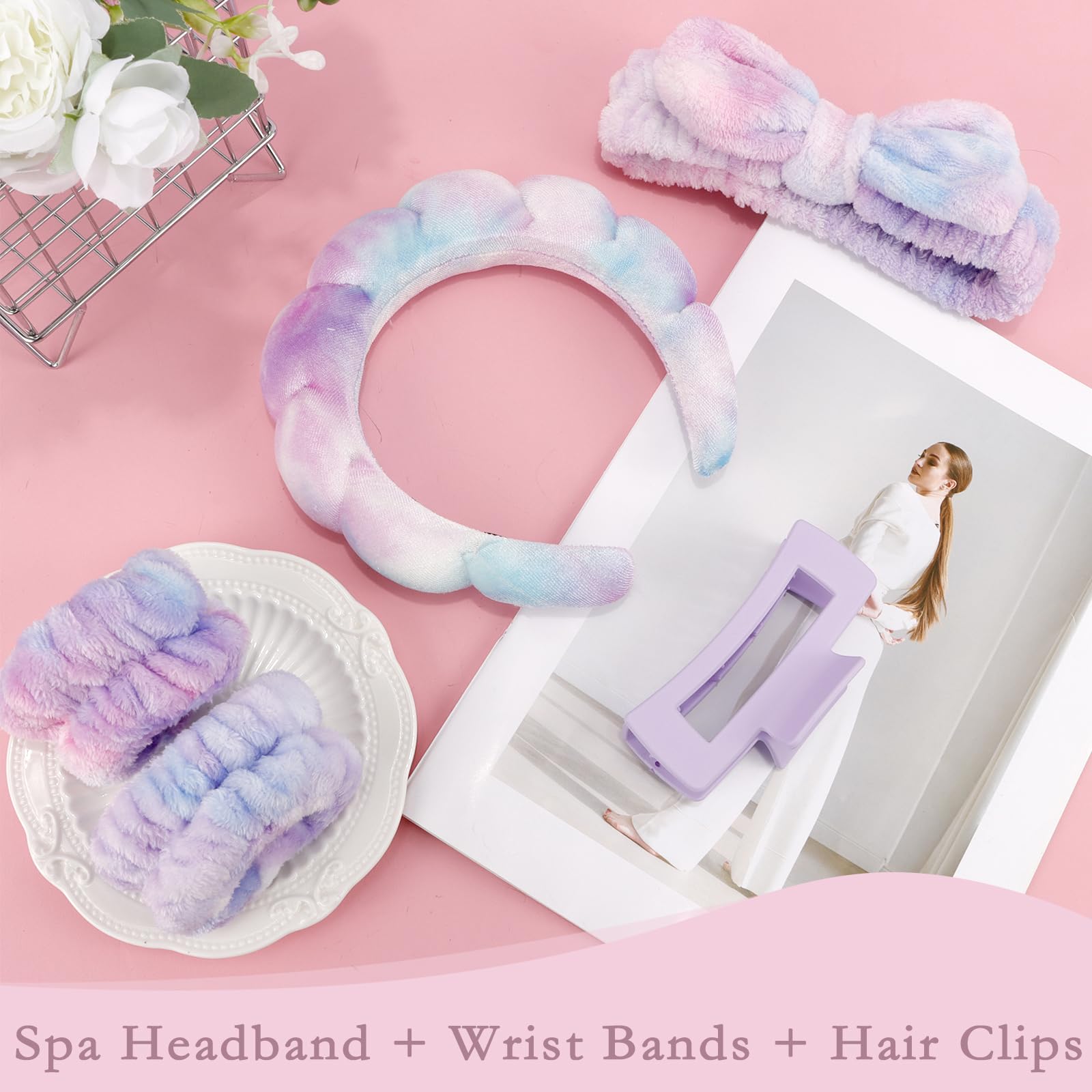 Canitor pinza para el cabello, sujeta mechones durante maquillaje y lavado.