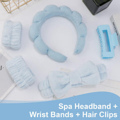 Canitor pulseras para lavado facial azul, evitan salpicaduras.