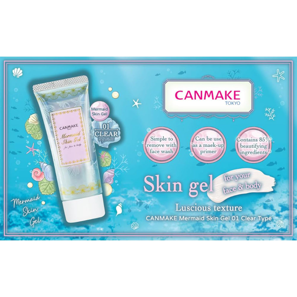 CANMAKE Mermaid Skin Gel 01 Clear: práctico tubo para llevar
