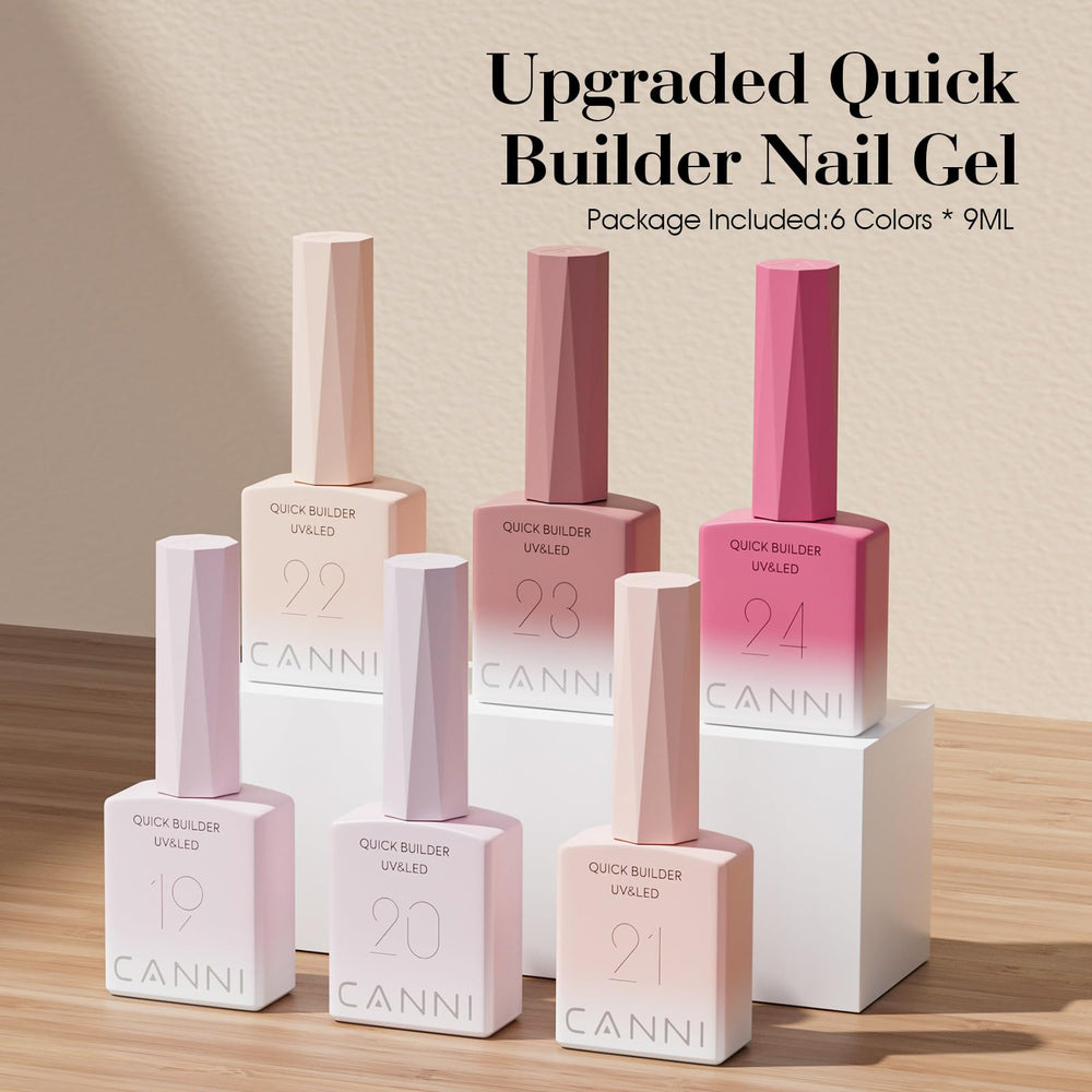 CANNI aplicación facilita gel de uñas con efecto nivelado para acabado suave.