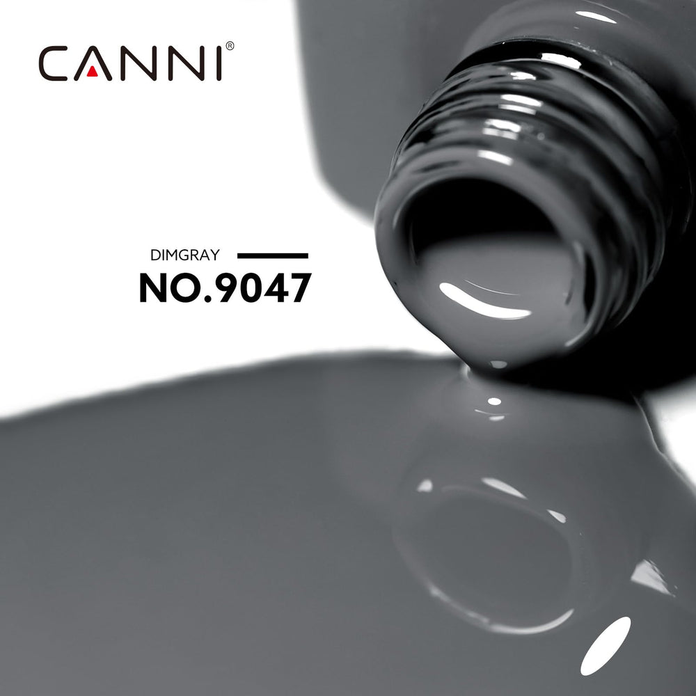 CANNI gel gris, enfoque suave de aplicación para uñas uniformes.