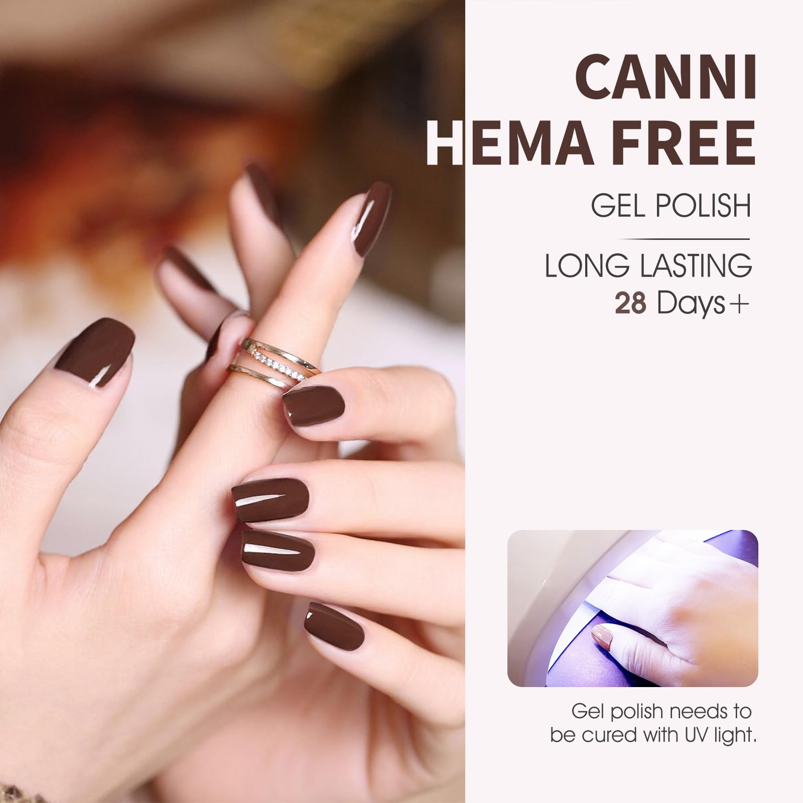 CANNI base coat and top coat prep bottle visible on package.
