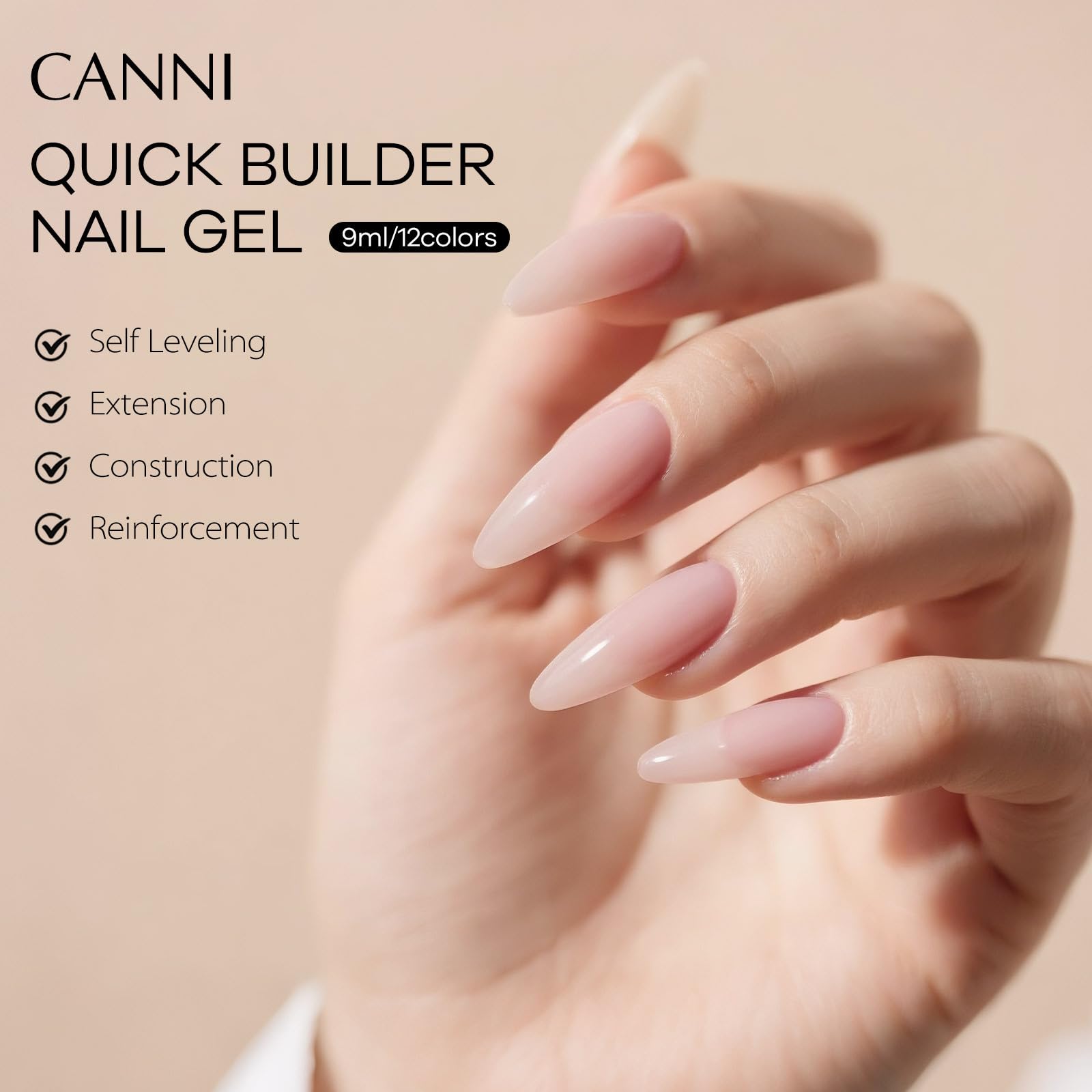 CANNI Builder Nail Gel permite uñas más fuertes sin ir al salón.