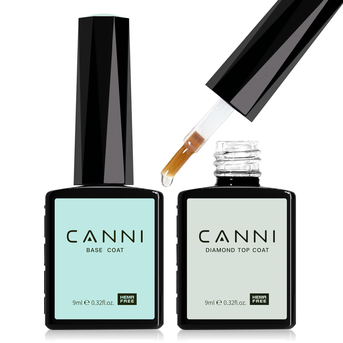 CANNI capa-base-gel profesional en botella, base duradera para manicuras.