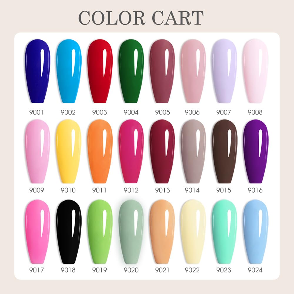 CANNI CC1 paleta de colores con muestras de gel para escoger el tono ideal.