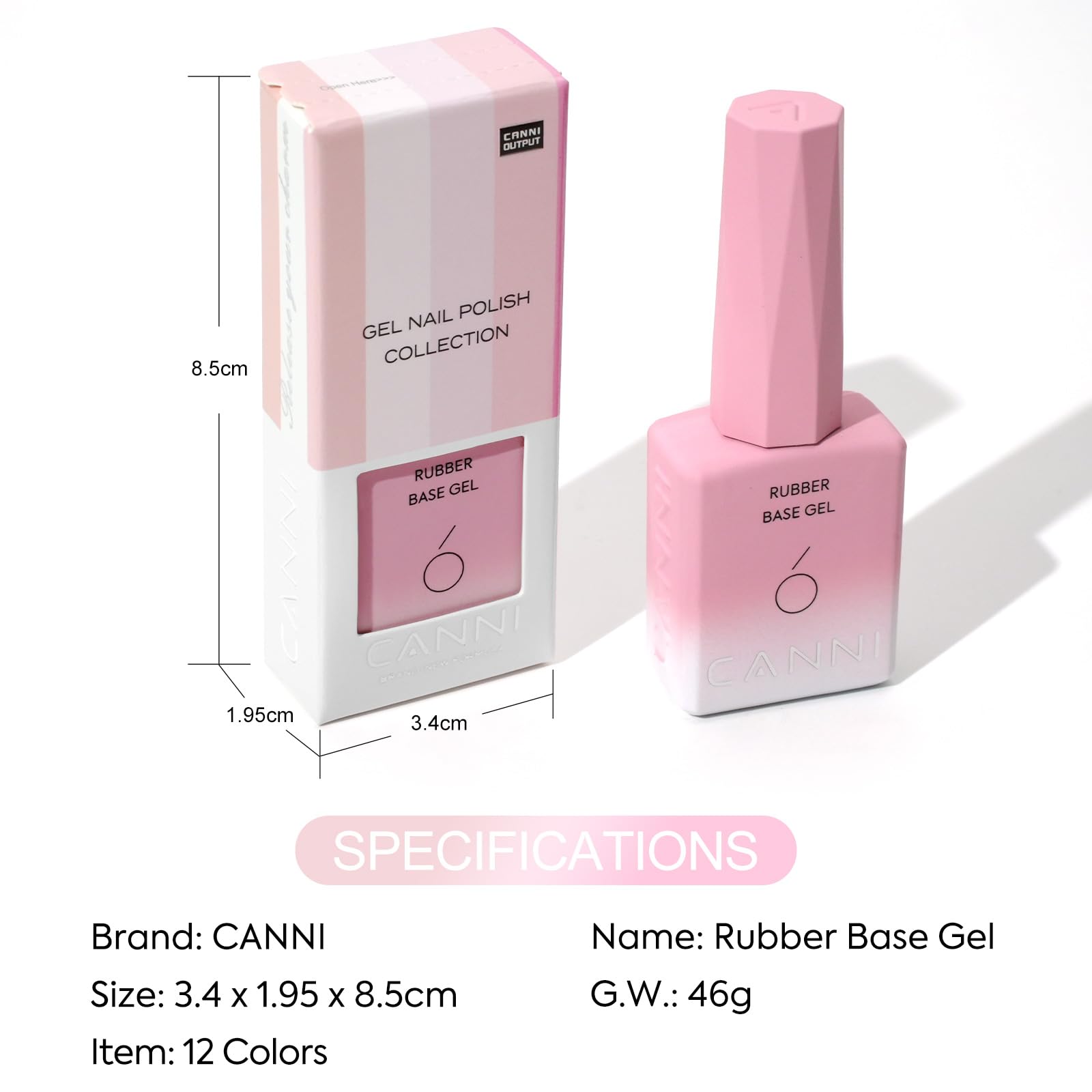 CANNI: curado con luz UV/LED en 90-120 segundos para fijar la manicura.