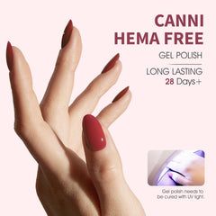 CANNI gel rojo con duración de hasta 30 días tras la aplicación adecuada.