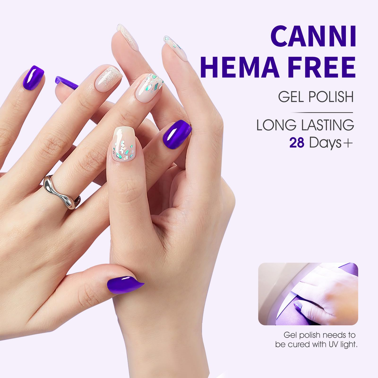 Esmalte gel de alto pigmento CANNI para color intenso y uniforme