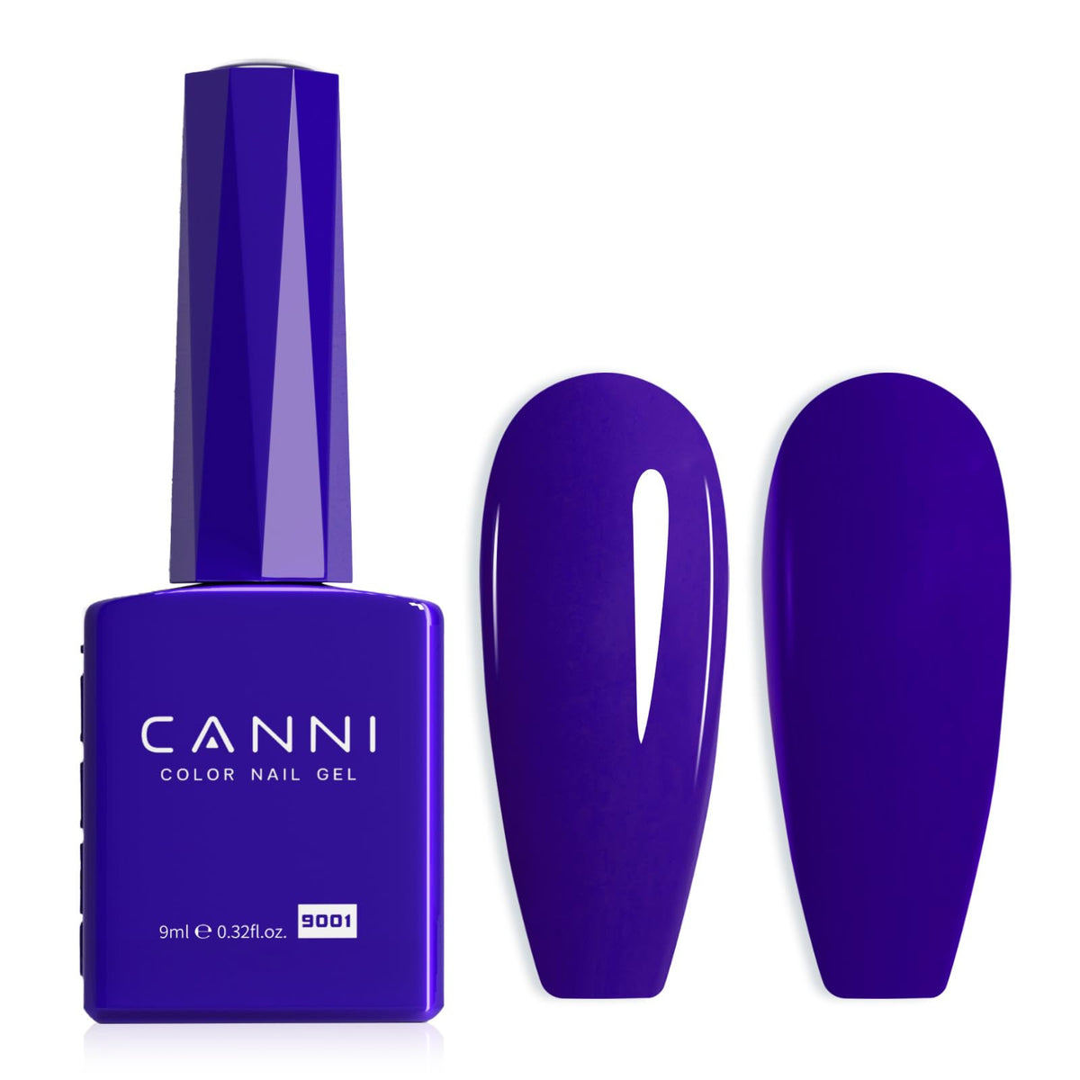 CANNI Esmalte gel azul real en botella para ver el color con precisión