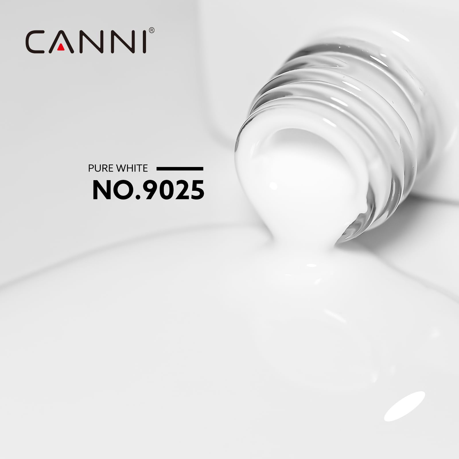 Esmalte gel blanco de CANNI con alto pigmento para cobertura uniforme.