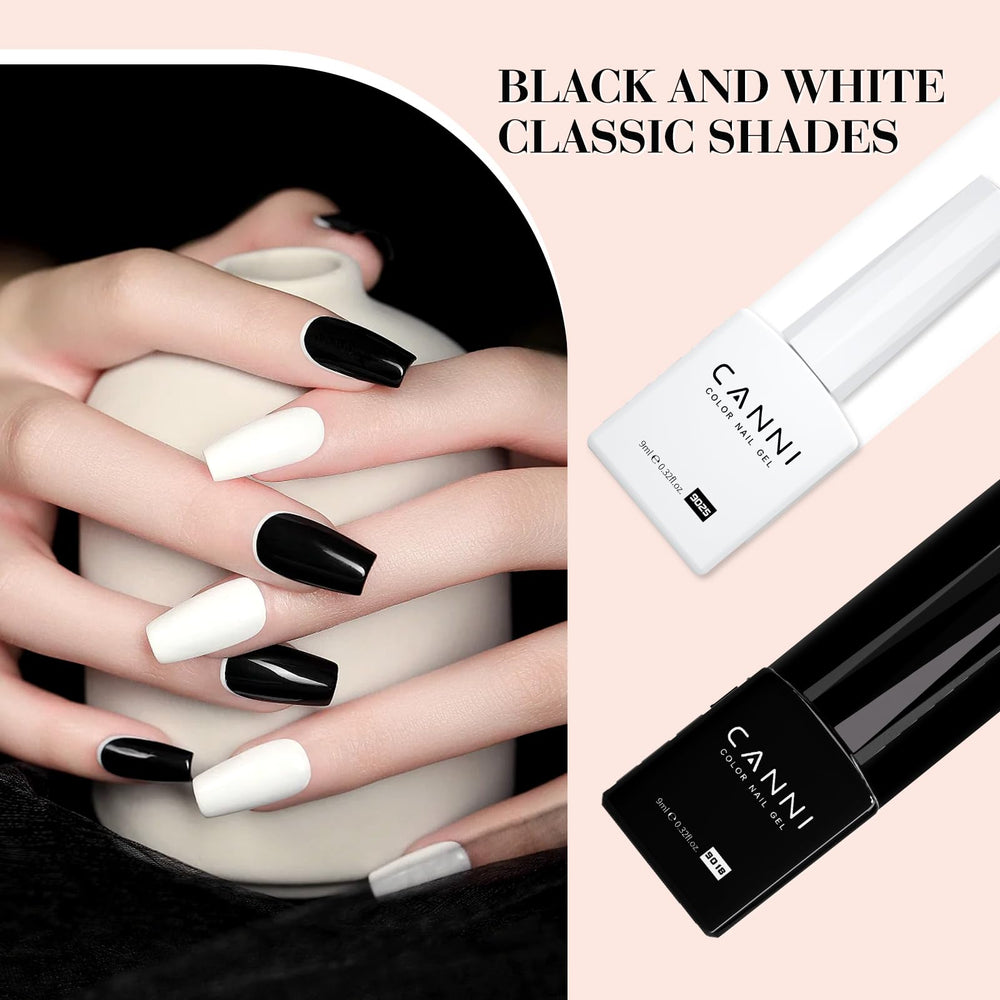 CANNI esmalte gel blanco para uñas con brillo uniforme
