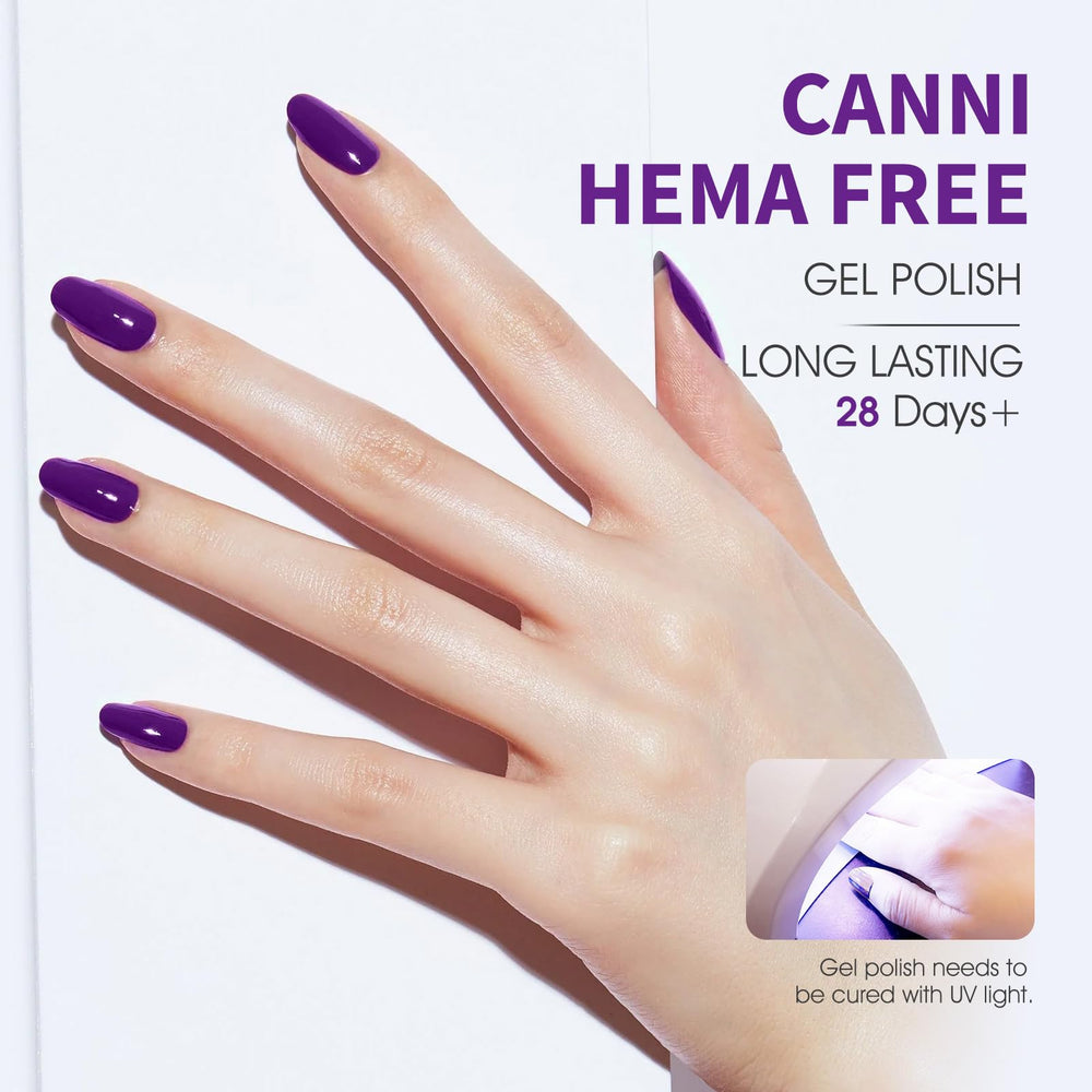 Esmaltes gel CANNI de 9 ml para manicura brillante en casa.