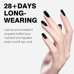 CANNI Esmalte gel negro ofrece cobertura duradera para uñas perfectas