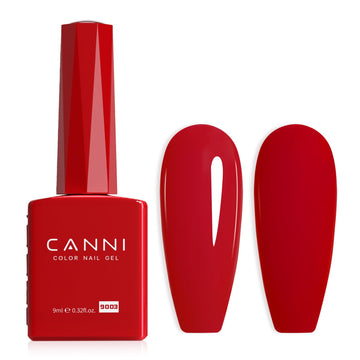CANNI Esmalte gel rojo brillante en botella para color preciso.