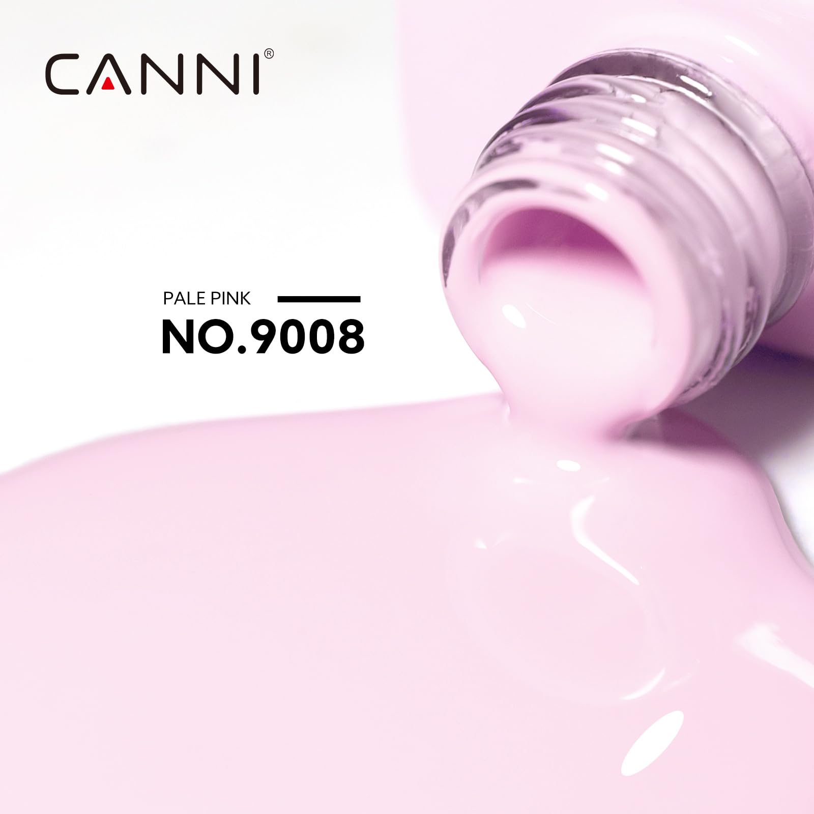 Esmalte gel CANNI rosa claro: muestra de tonalidad para elegir con certeza.