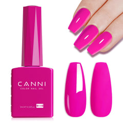 CANNI esmalte gel rosa fucsia, botella de color para ver tono con precisión.