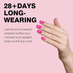 CANNI esmalte gel rosa fucsia con capa base para adherencia sólida.