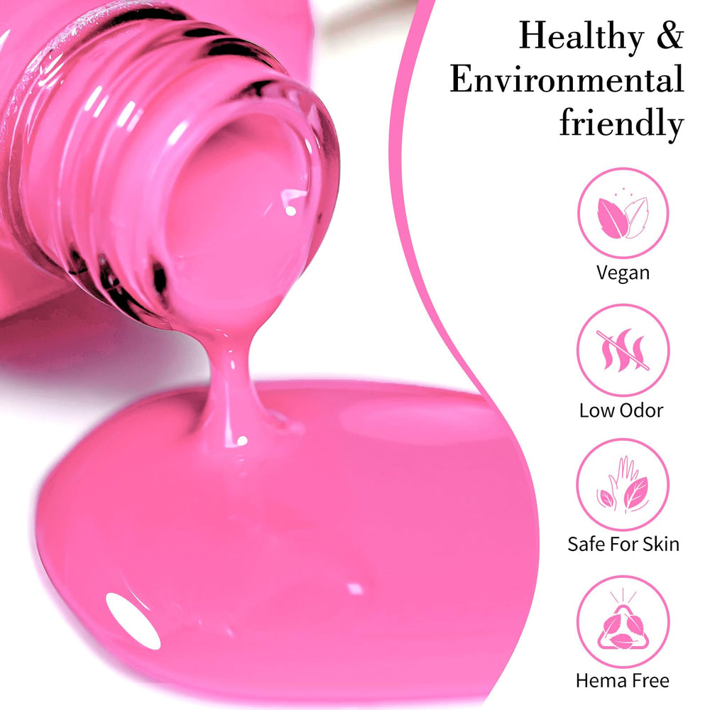 Esmalte gel rosa intenso CANNI con brillo alto para duración