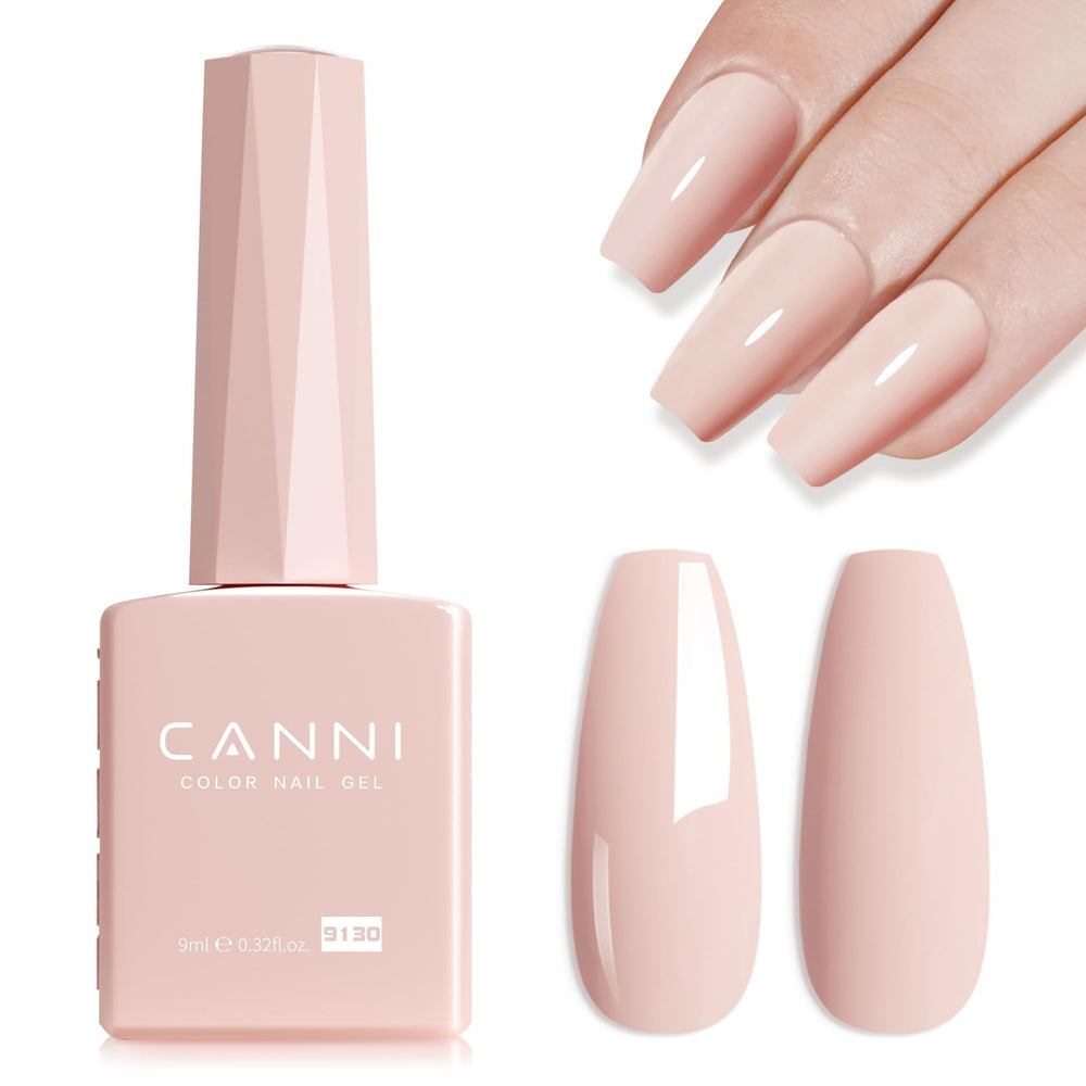 CANNI Esmalte gel rosa nude, botella color para ver tono con precisión