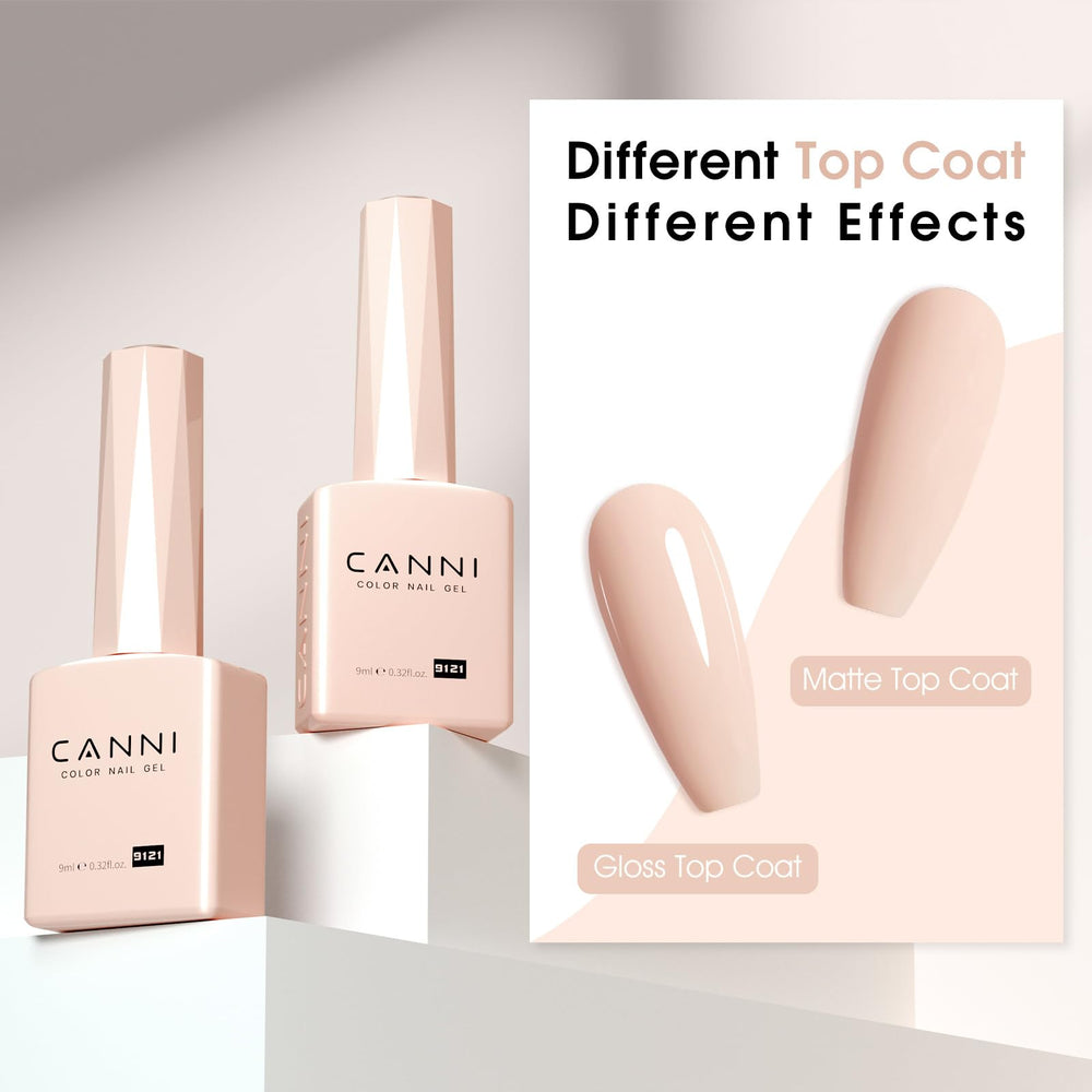 CANNI esmalte gel rosa, retirada suave con removedor para uñas sanas.