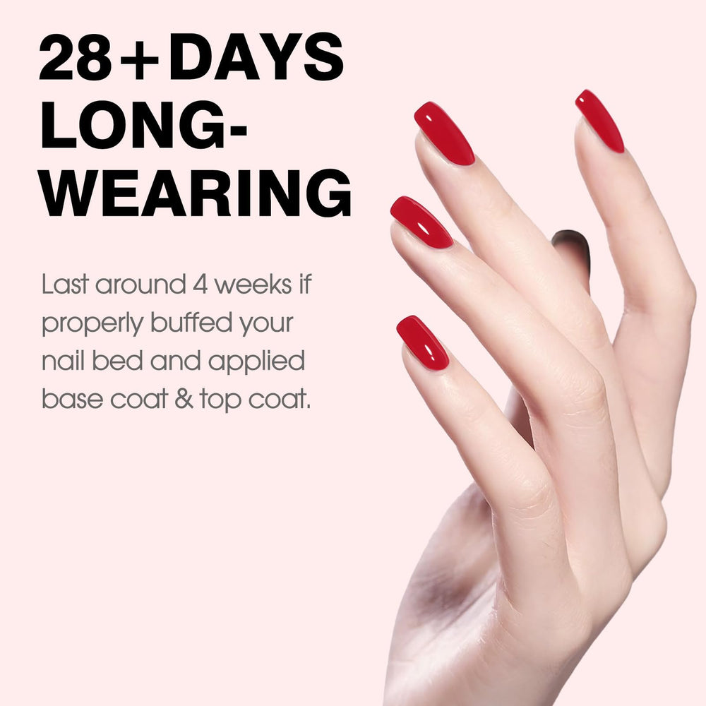 Esmalte en gel CANNI rojo, duradero y cobertura uniforme.
