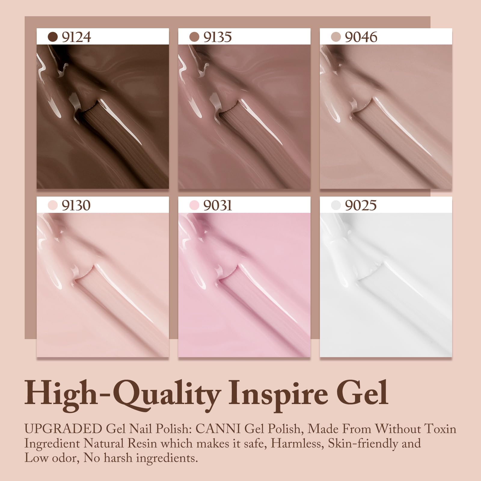 CANNI application steps with base and top coat for manicure results.