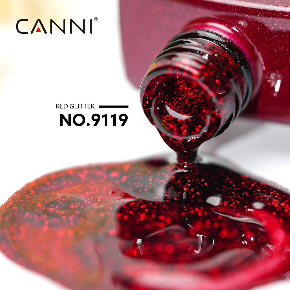 Gén de CANNI rojo brillante, pigmento alto para cobertura uniforme.