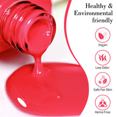 CANNI Rosa Fucsia Gel UV, brocha profesional para aplicación suave.