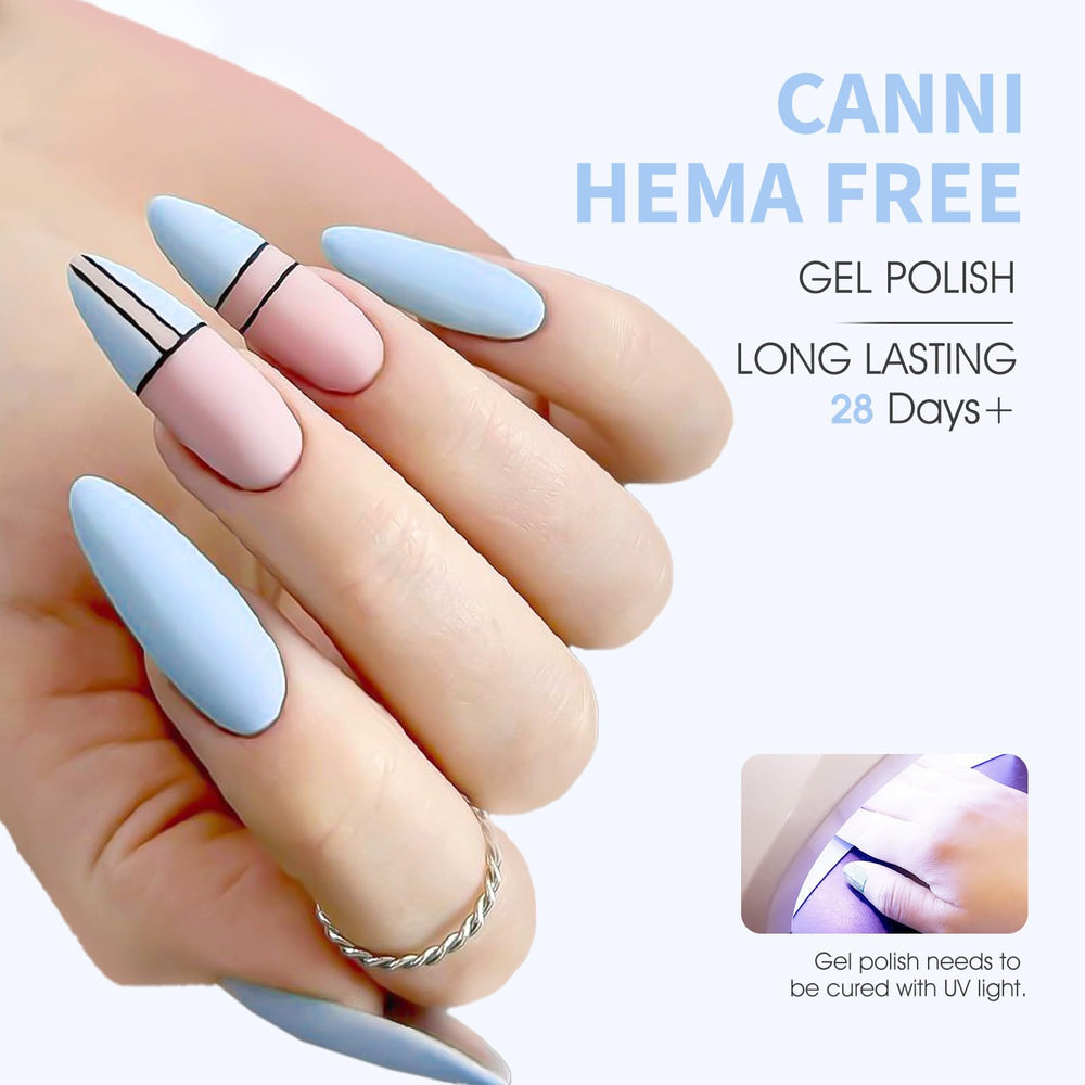 CANNI gel uñas: aplicación suave y cobertura uniforme.