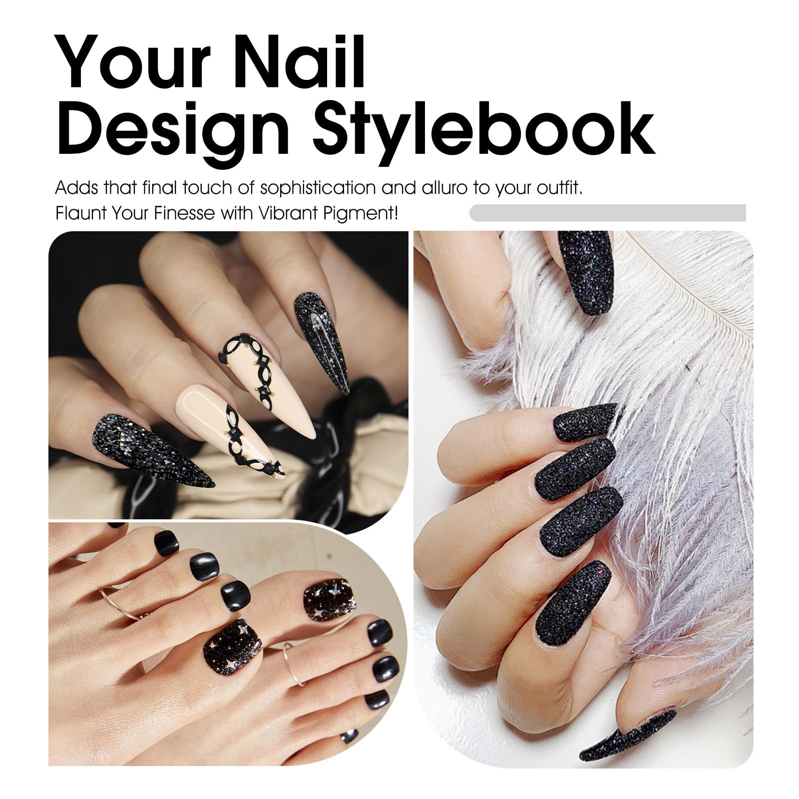 CANNI gel glitter posible durabilidad prolongada con base y capa superior