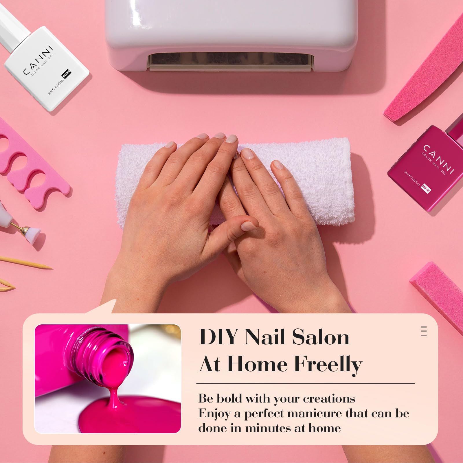 Soak-off formula allows easy removal without damage.