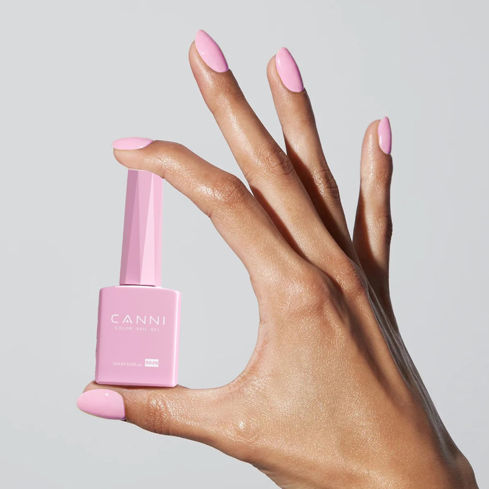 CANNI Laca Gel Rosa Claro, durabilidad de hasta 30 días.