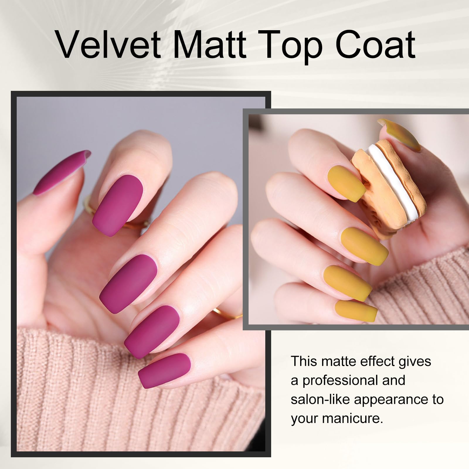 CANNI Matte Top Gel para manicura en casa, resultado profesional