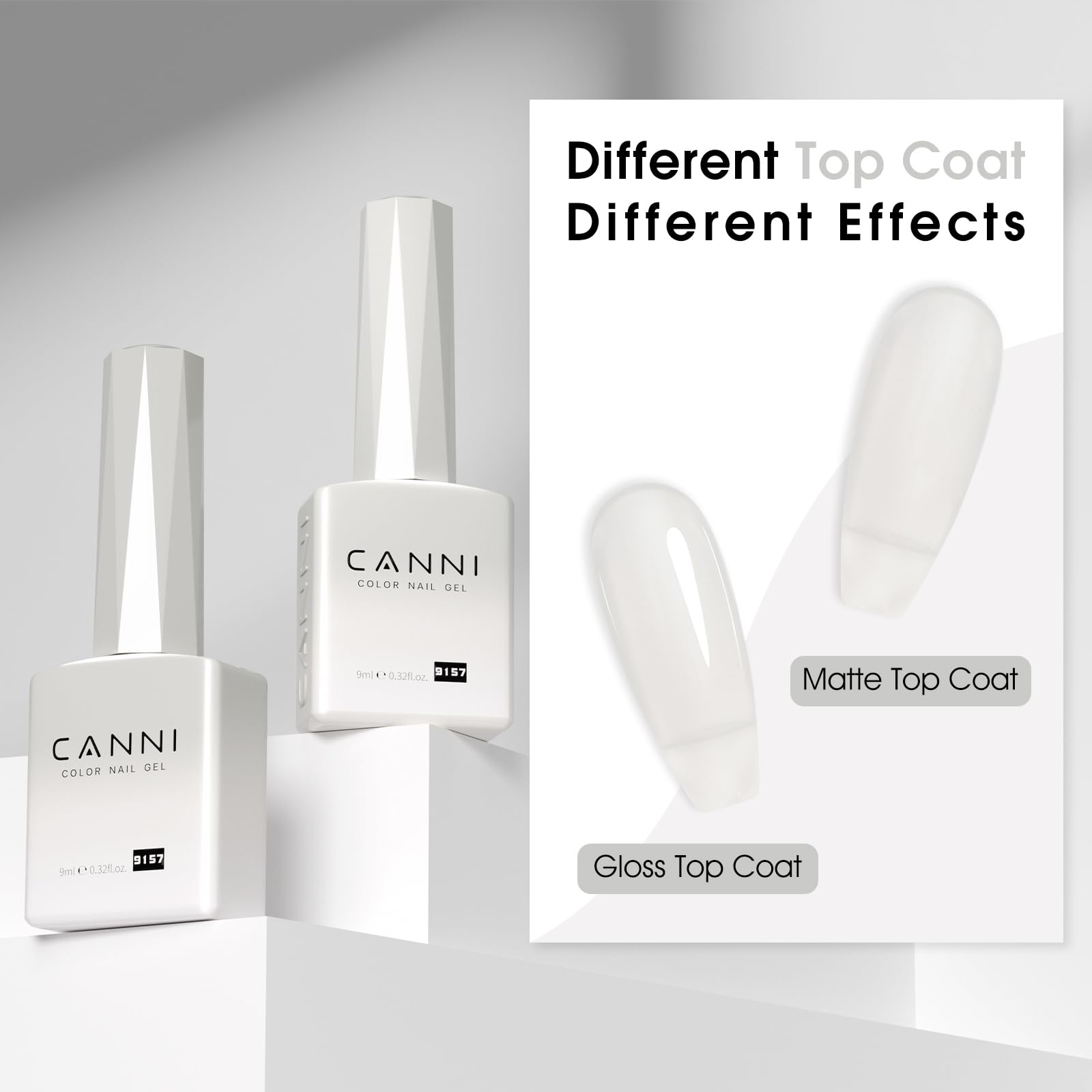 CANNI Milky White Jelly Gel Polish, duración de hasta 21 días.