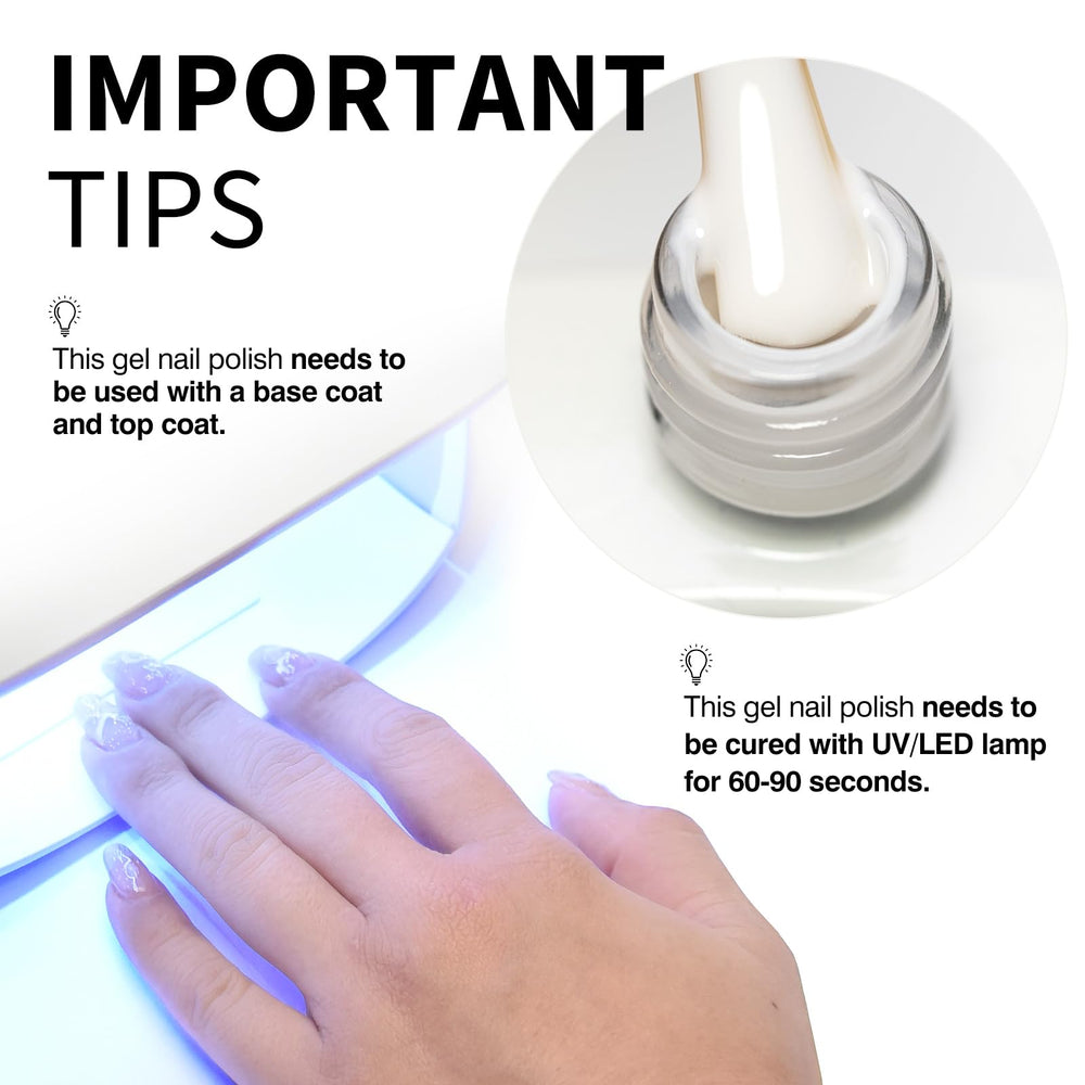 CANNI Milky White Jelly Gel Polish, uso en casa o salón.