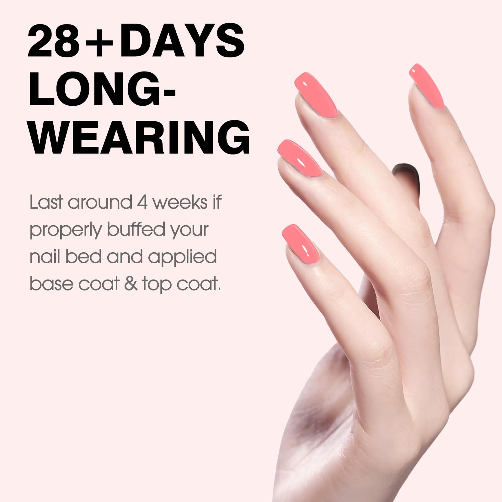CANNI Pink Gel Nail Polish en uñas francesas con brillo duradero