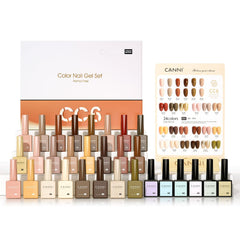 Kit CANNI con 30 esmaltes gel de 9 ml para manicura casera.