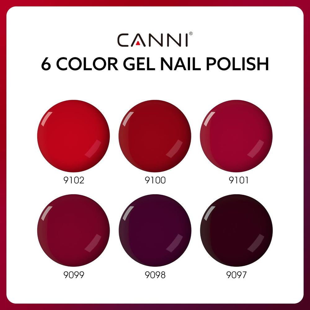 CANNI set de seis colores, frascos con diseño único para ver el color real