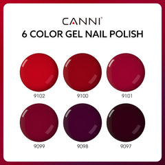 CANNI set de seis colores, frascos con diseño único para ver el color real