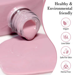 CANNI Soft Pink Jelly con brocha profesional para manicura precisa