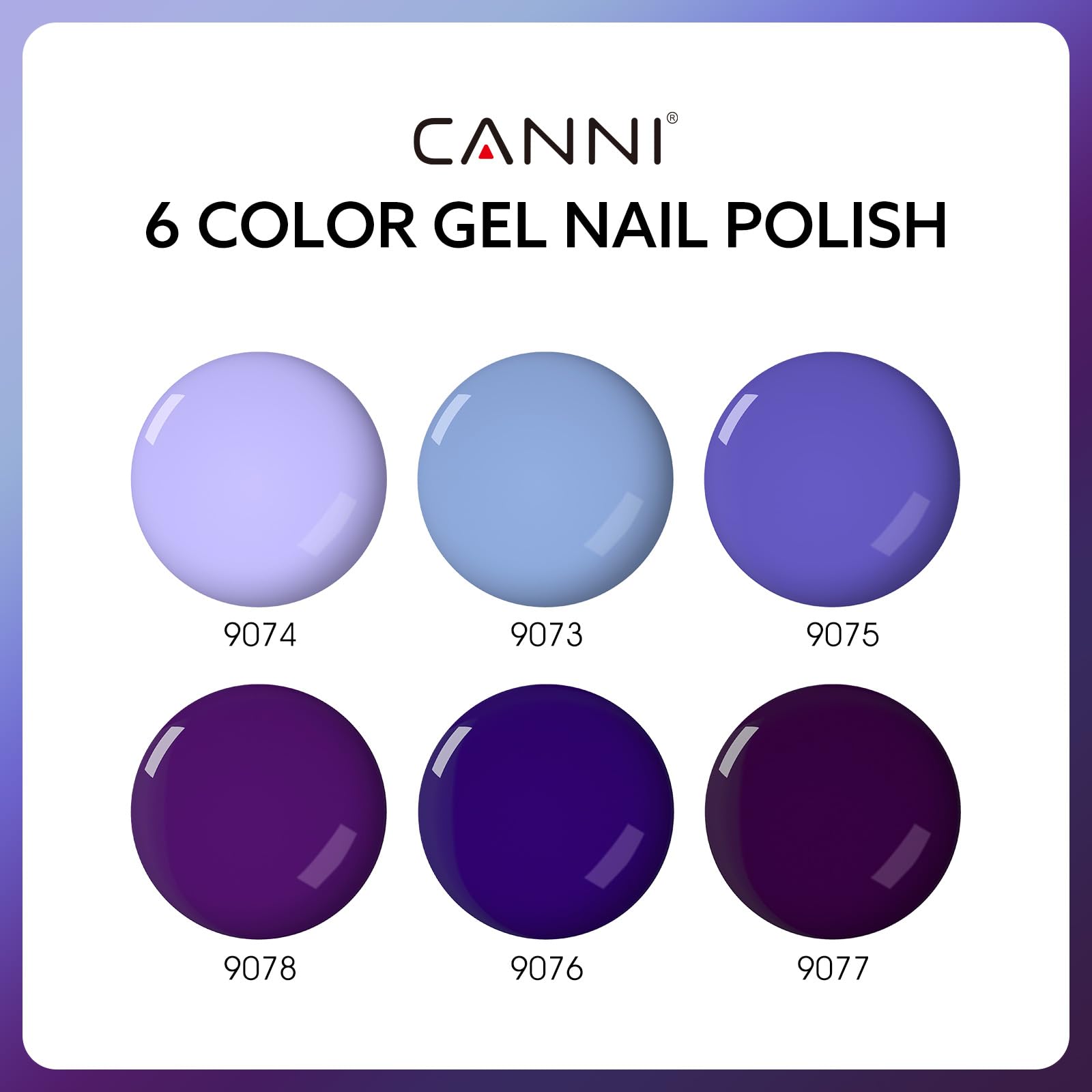 Tonos azul oscuro y púrpura de CANNI con pigmentación alta para resultados vibrantes.
