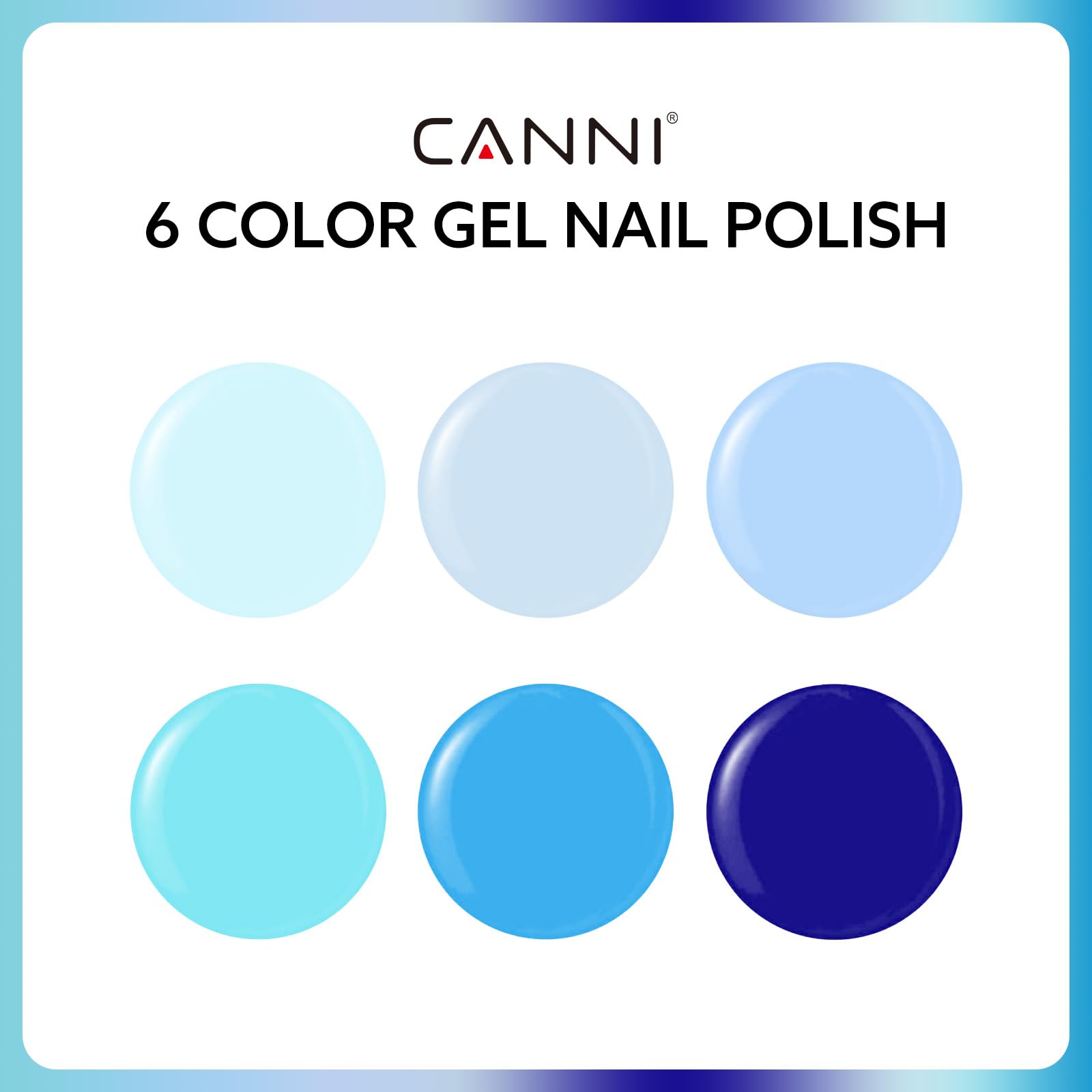 CANNI Vernis Gel bleu nuit – bouteilles au design 3D pour une précision de couleur.