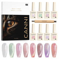 CANNI vernis gel Cat Eye rose, effet aimanté pour une manucure chic et durable