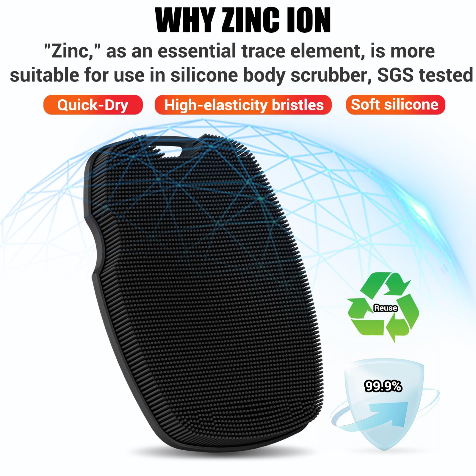 Canroom accesorio de ducha de silicona, fácil de limpiar y duradero