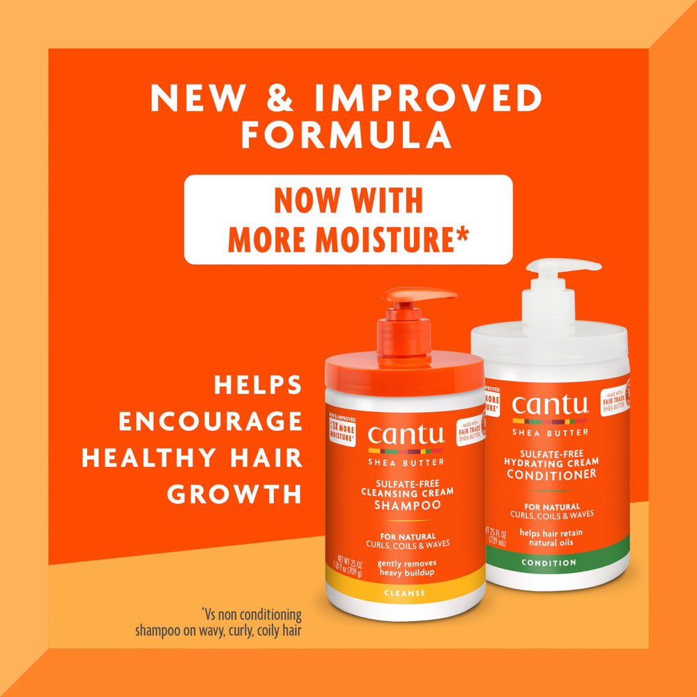 Cantu acondicionador manteca de karité hidrata y define rizos naturales.