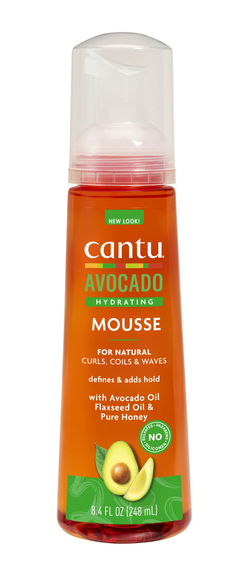 Cantu Avocado Mousse, textura ligera para control del encrespamiento.