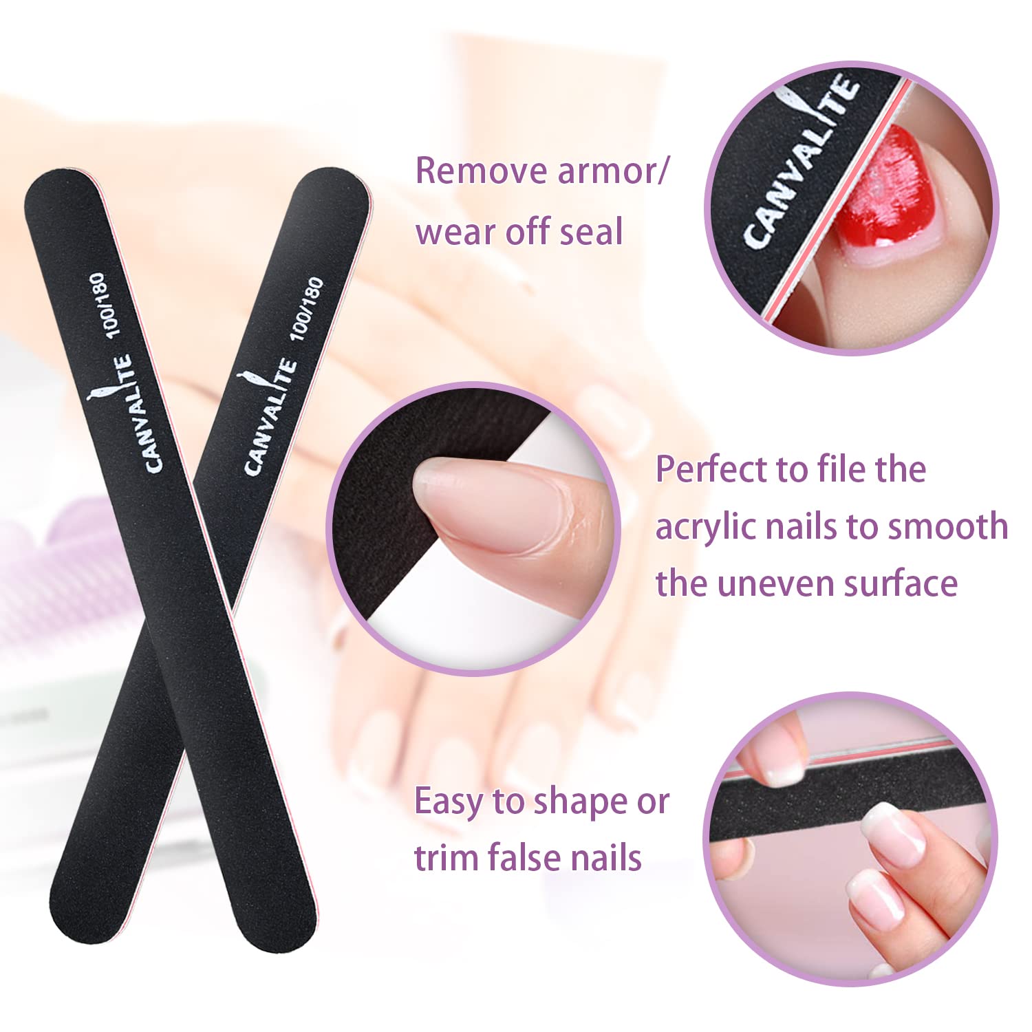 CANVALITE set manicura 9 piezas, acceso rápido para un aspecto de salón en casa.