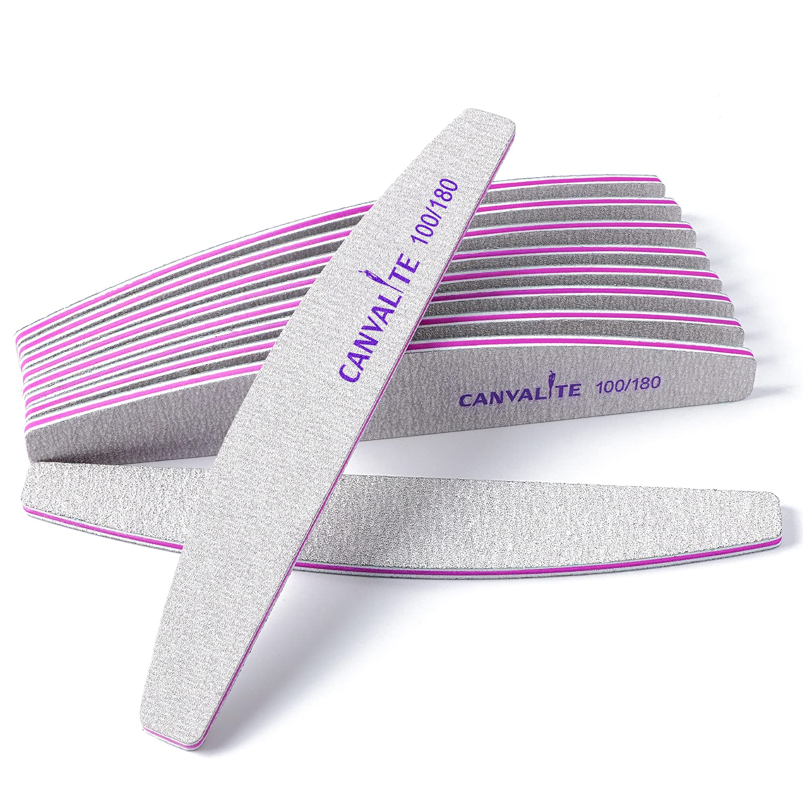 CANVALITE lima de uñas doble cara con grano 100/180 para dar forma rápida.