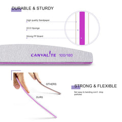 CANVALITE lima para remover gel y dar forma a uñas extendidas.